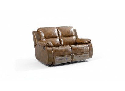 Brown Sofa Couch 2-Seater Massage Chair Two-Seater Relax New