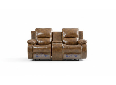 Two-seater Sofa Modern Living Room Couch Brown Designer Upholstered Sofas