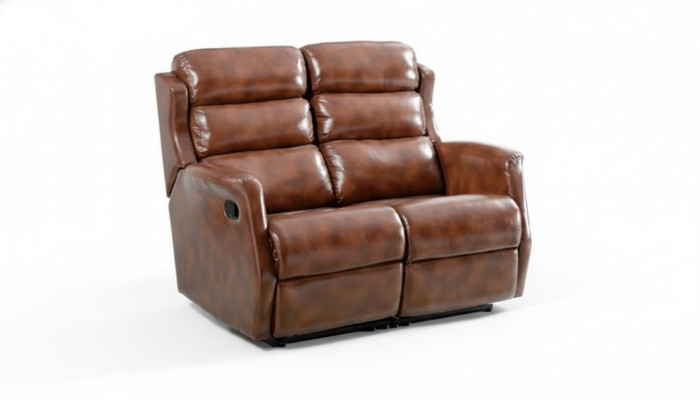 Sofa 2 Seater Brown Sofas Style Luxury Living Room Modern Design Faux Leather
