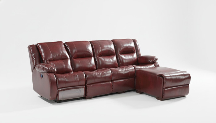 Sofa 4-seater upholstered faux leather living landscape sofas pouffe luxury furniture new