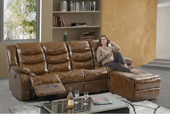 Luxury Furniture Sofa 4-Seater Pouf Couch Design Upholstery Relaxation Living Landscape