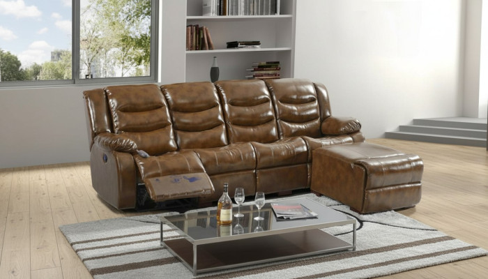 Luxury Furniture Sofa 4-Seater Pouf Couch Design Upholstery Relaxation Living Landscape