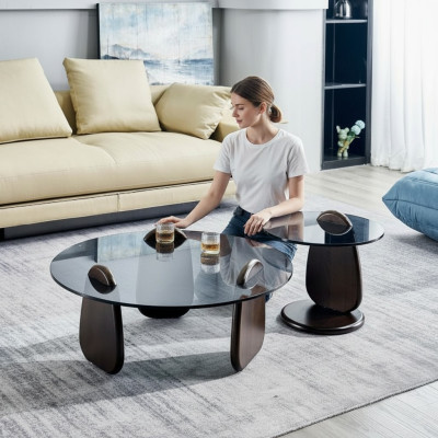 Round coffee table, side table, designer living room tables