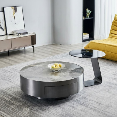 Side table tables designer living room coffee table set 2 pcs. furniture