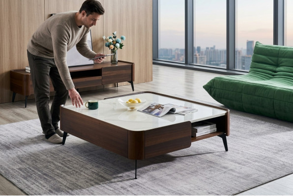 Luxury Italian coffee living room table real wood designer tables furniture