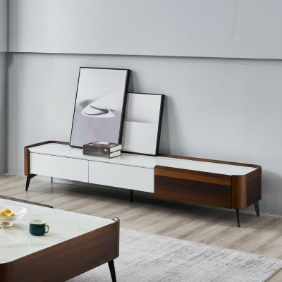 TV stand RTV lowboard white table wood modern living room sideboard