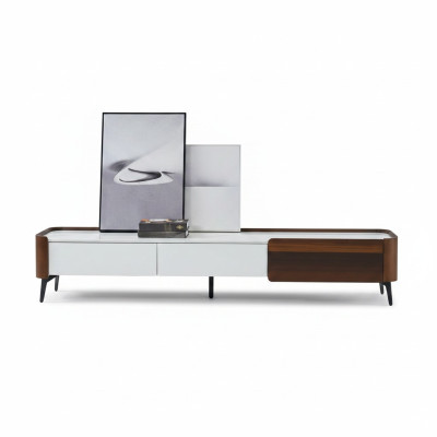 TV stand RTV lowboard white table wood modern living room sideboard