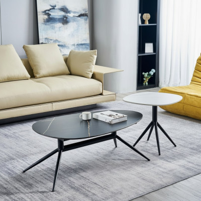 Set of 2 coffee tables side table designer living room table
