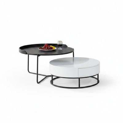 Couch table coffee side table design luxury round tables 2x set modern new