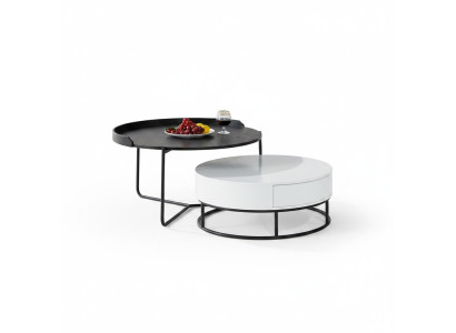 Couch table coffee side table design luxury round tables 2x set modern new