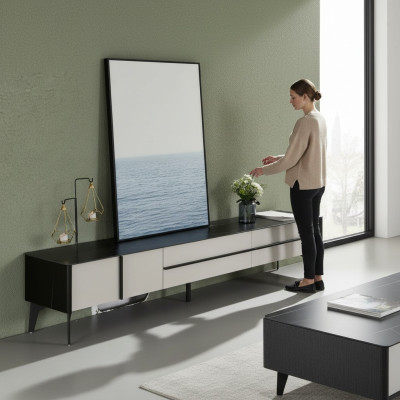 Living room sideboard wood modern furniture lowboard rtv tv cabinet furniture