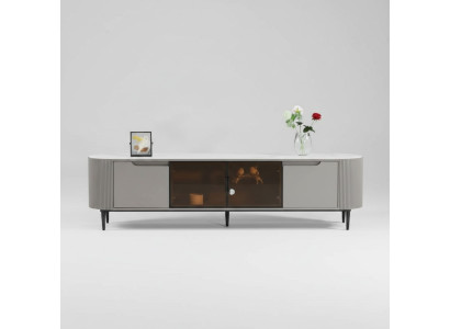 RTV lowboard TV stand sideboard wood gray luxury living room design
