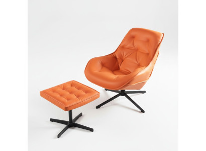 Classic Design Upholstered Armchair Set Chesterfield Seating Suite + Ottoman
