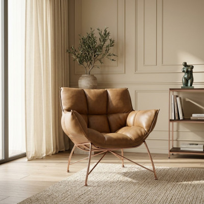 Wing chair, ottoman, couch, genuine sofa, upholstery, seat, lounge, relaxation chair, new