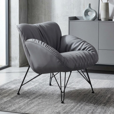 Designer armchair textile luxury couch 1-seater sofa relax lounge club upholstery