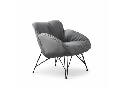 Designer armchair textile luxury couch 1-seater sofa relax lounge club upholstery