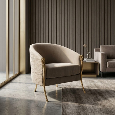 Luxury Designer Armchair Lounge Club Relax Living Room Upholstered Sofa Seat