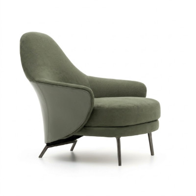 Luxury armchair upholstered chair chaise longue living room dining room green