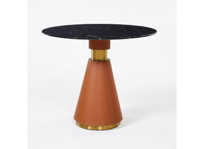 Dining table, round dining table, black round table, modern style, stainless steel, luxury