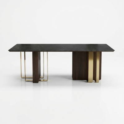 Black designer dining table dining room furniture luxury wooden tables 240x100