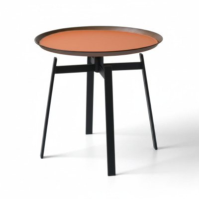 Living room round coffee table, orange style, modern stainless steel tables, table.