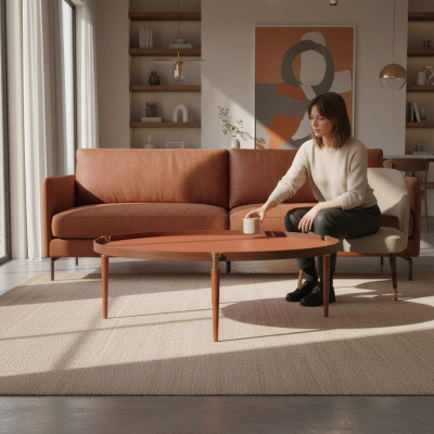 Coffee table living room furniture luxury modern design table orange coffee tables