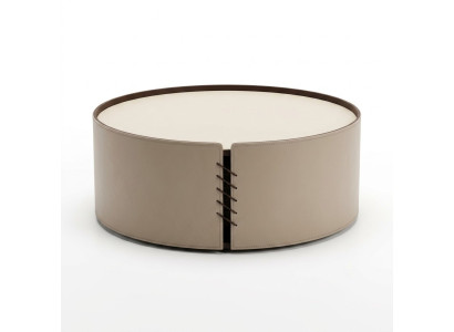 Living room round coffee table green luxury design new material wood
