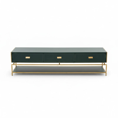 Modern lowboard luxury TV stand living room furniture green rtv TV furniture