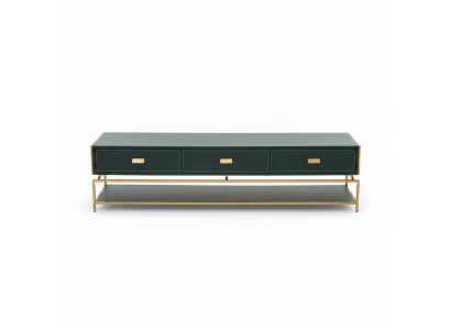 Modern lowboard luxury TV stand living room furniture green rtv TV furniture