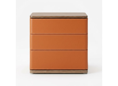 Bedroom nightstand design new material wood luxury orange