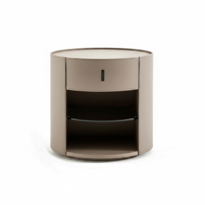 Beige designer bedside luxury nightstand bedroom furniture style