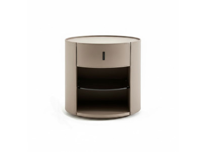 Beige designer bedside luxury nightstand bedroom furniture style