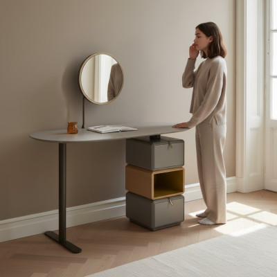 Design dressing table with mirror luxury bedroom furniture 2-piece sideboard