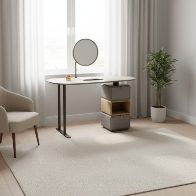 Design dressing table with mirror luxury bedroom furniture 2-piece sideboard