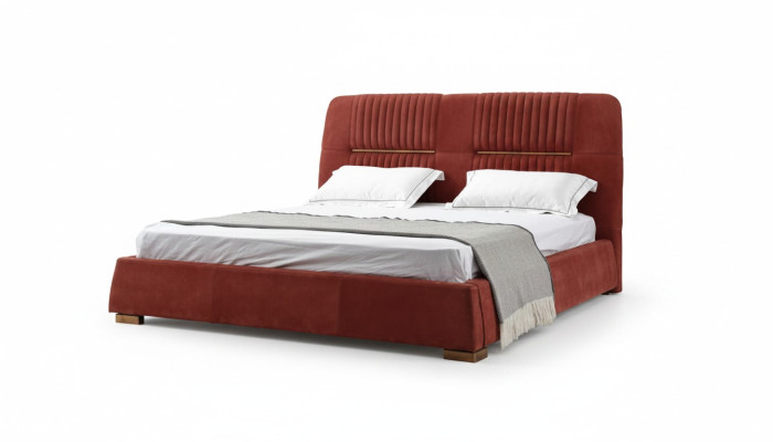 Design red double bed bed frames beds wooden beds textile bedroom bed