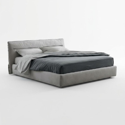Bed double bed stylish gray bed double bed for bedroom beds
