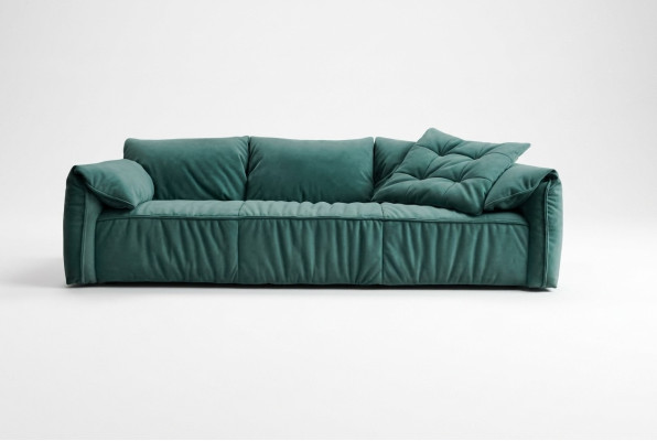 Blue three-seater living room sofas 3-seater couch fabric furniture cloth sofas