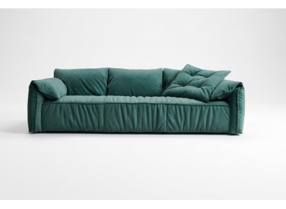 Blue three-seater living room sofas 3-seater couch fabric furniture cloth sofas