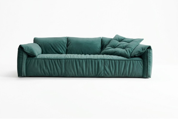 Designer blue sofa 3-seater couch living room seating furniture textile sofas
