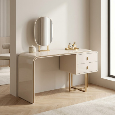 White dressing table bedroom furniture sideboard mirror 2-piece console
