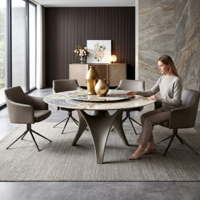 Luxury dining table round dining tables dining room round table material wood tables