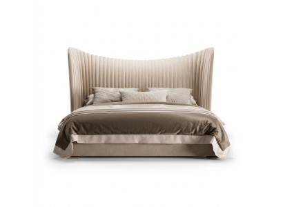 Beige double bed designer wood beds bed frames bedroom furniture bed