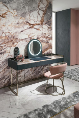 Bedroom furniture, dressing table, designer dressing chair, luxury wooden furniture