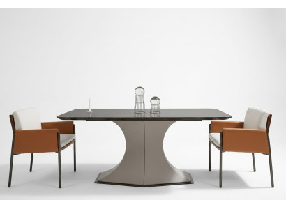 Dining table made of natural wood stylish dining table white table in a modern style
