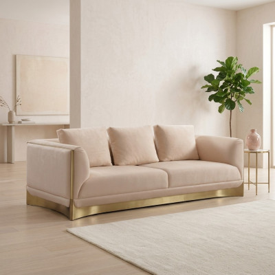 3-seater sofa, living room sofas, luxury style, modern beige couch furniture
