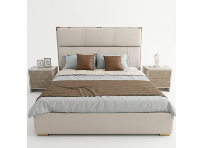 Bedroom set bed 2x nightstand design modern luxury beds 3-piece set