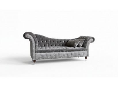Gray Chesterfield Couch Sofa Upholstered 3-Seater Couches Seating Suite Sofas New