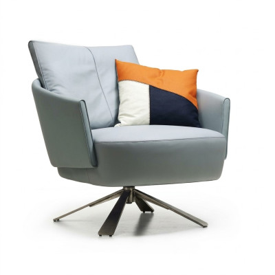 Armchair Upholstered Furniture Designer Modern Living Room Swivel Chair Textile New