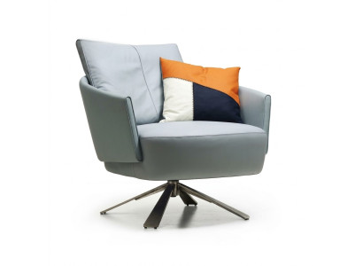 Armchair Upholstered Furniture Designer Modern Living Room Swivel Chair Textile New