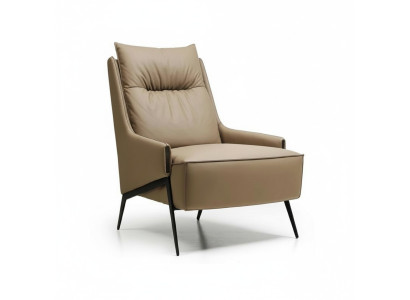 Armchair 1 Seater Faux Leather Lounge Luxury Upholstery Relax Furniture Design Couch